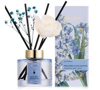 Airkeep Profumatore per Ambienti 150ml, Wild Mint & Eucalyptus Reed Diffuser Set, Rose Diffusore Profumo Ambiente, Diffusore di Fragranze per Bagno, Appartamento