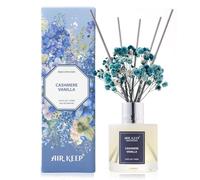 Airkeep Profumatore per Ambienti CASHMERE VANILLA, Profumatore per Ambienti con 8 Bastoncini di Fragranza, Diffusore di Fragranze per Bagno, Appartamento, Decorazione Della Casa, 100ml