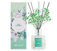 Airkeep Profumatore per Ambienti PURE GARDENIA, Profumatore per Ambienti con 8 Bastoncini di Fragranza, Diffusore di Fragranze per Bagno, Appartamento, Decorazione Della Casa, 100ml