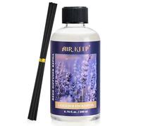 Airkeep Ricarica Diffusore a Bastoncini 200ml - Profumatore Ambiente con 8 Stick di Ricambio, Fragranza Lavender Eucalyptus, per Casa, Bagno e Ufficio