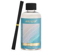 Airkeep Ricarica Diffusore a Bastoncini 200ml - Profumatore Ambiente con 8 Stick di Ricambio, Fragranza Ocean Mist & Sea Salt, per Casa, Bagno e Ufficio