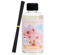 Airkeep Ricarica Diffusore a Bastoncini 200ml - Profumatore Ambiente con 8 Stick di Ricambio, Fragranza Cherry Blossom, per Casa, Bagno e Ufficio