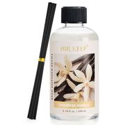 Airkeep Ricarica Diffusore a Bastoncini 200ml - Profumatore Ambiente con 8 Stick di Ricambio, Fragranza Cashmere Vanilla, per Casa, Bagno e Ufficio