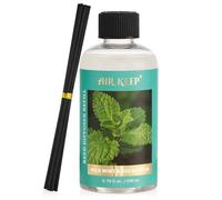 Airkeep Ricarica Diffusore a Bastoncini 200ml - Profumatore Ambiente con 8 Stick di Ricambio, Fragranza Wild Mint & Eucalyptus, per Casa, Bagno e Ufficio