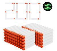 Airlab 200 Pezzi di Proiettili Glow-in-The-Dark per Nerf Dart Accessorio, Dardi Fluorescente per N-Strike Elite, Ricarica Munizioni Glow Pallottole, Regalo Compleanno Pasqua Halloween Natale, Bianco