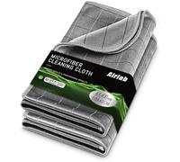 Airlab Panni Microfibra Carbonio Auto Moto 50x40CM, 400GSM Asciugamani Rapido Lava Asciuga Senza Aloni Catturapolvere Assorbenti Lucidatura, 2X Panno Pulire Vetri, Stracci per Pulizia Esterni Interni