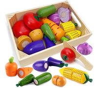 Airlab Verdura Coltello da Tagliare Cucina Giocattolo per Bambini in Legno