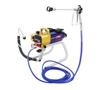 Airless, spruzzatore ad alta pressione, 1500 W, con tubo ad alta pressione da 8 m, larghezza spray 25 cm, sistema a spruzzo 3300 PSI per facciate, soffitto