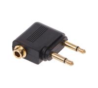 Airline Headphone Adapter - International Plug Converter, Aircraft Audio Jack, Aviation Earbuds Accessory | Compact Sturdy Lightweight Electronics, Family Friends Inflight Movie Music Travel Device