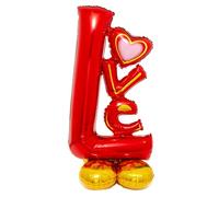 PALLONE MYLAR GIGANTE LOVE BIANCO 73X147 CM sagoma SAN VALENTINO FESTA PARTY