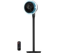 AIRMATE Ventilatore a Piantana con Luce, Ventilatore di Circolazione dell'Aria, Ventilatore Silenzioso a 16 Velocità, Venti da Uragano, 120°+90° Oscillazione, Timer 12H Ventilatores con Telecomando