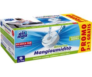 AirMax Assorbiumidità ø Ric.Tab Neutro Pz.4x450Gr. Confezioni 6 - D0092
