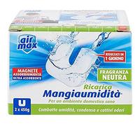 AIRMAX D0012 Magnete Assorbiumidità, Neutra, 2x450gr
