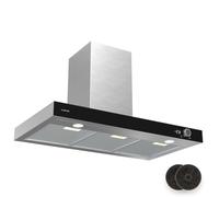 AirNova Cappa da Cucina da 90cm Cappa Aspirante a Parete 620 m³/ora Efficienza
