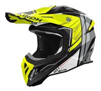 Airoh Aviator Ace 2 Engine Casco da motocross, nero-grigio-giallo, taglia XL per maschi
