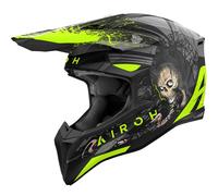 Airoh Wraaap Darkness, casco a croce S male Opaco Nero/Grigio/Giallo Fluo