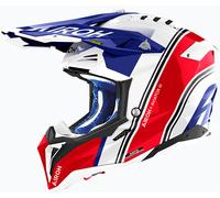 Airoh Aviator 3 Hima, casco da motocross M female Bianco/Rosso/Blu