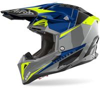 Airoh Aviator 3 Push Casco Motocross, blu, taglia XS per maschi