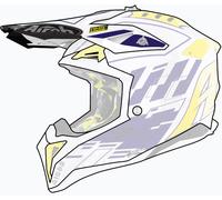 Airoh Aviator 3 Rampage, picco male Bianco/Nero/Blu