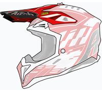 Airoh Aviator 3 Rampage, picco male Rosso/Bianco/Nero