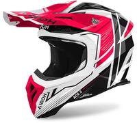 Airoh Aviator Ace 2 Engine Casco da motocross, nero-bianco-rosso, taglia XL per maschi