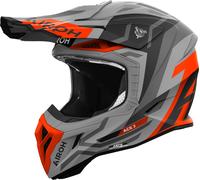 Airoh Aviator Ace 2 Ground Casco da motocross, grigio-arancione, taglia M per maschi
