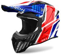 Airoh Aviator Ace 2 Proud Casco da motocross, bianco-rosso-blu, taglia XL per maschi