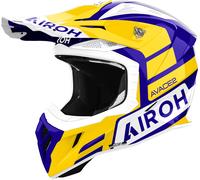 Airoh Aviator Ace 2 Sake Casco da motocross, bianco-blu-giallo, taglia XL per maschi