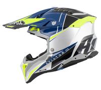 Airoh Aviator III Push Argento/Blu/Giallo S