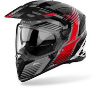 Airoh BADX-X Spicy Casco Enduro, nero/grigio/rosso, Taglia L (59/60)