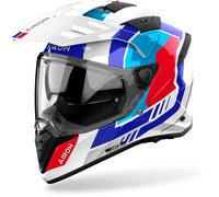 Airoh Band Horn Casco Enduro, bianco/blu/rosso, Taglia M (57/58)