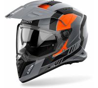 Airoh Band Horn Casco Enduro, Grigio opaco/arancione, Taglia XL (61/62)