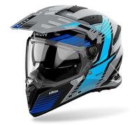 Airoh Bandit Spicy Casco Enduro, grigio/nero/blu, Taglia M (57/58)