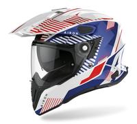 AIROH CASCO COMMANDER BOOST WHITE/BLUE GLOSS S