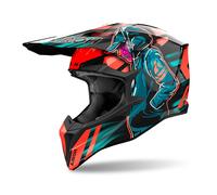 Airoh casco motocross Wraaap Cyber - Orange Gloss L