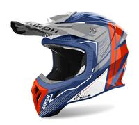 Airoh Aviator Ace 2 Engine Casco da motocross, blu-arancione, taglia XS per maschi