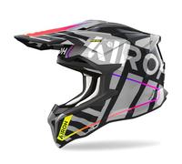 Airoh Strycker Brave, casco a croce S male Grigio/Nero/Fucsia/Giallo