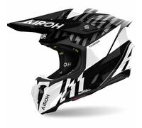 AIROH CASCO OFFROAD TWIST 3 THUNDER BLACK/WHITE GLOSS L
