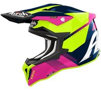 AIROH - Casco Strycker Blazer Blue / Rosa Matt Blu,Giallo,Rosa L