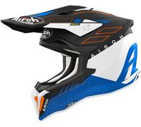 AIROH - Casco Strycker Skin Blue Matt Nero,Blu,Bianco S