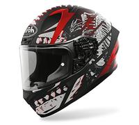 Airoh Valor Ribs Casco, nero-rosso, taglia L