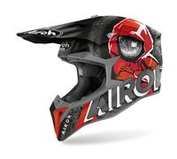 CASCO OFFROAD WRAAP ALIEN RED MATT | AIROH - Taglia Int: XS
