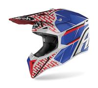 Airoh Wraap Idol Casco Motocross, rosso-blu, taglia S