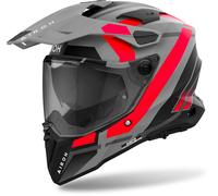 Airoh Commander 2 Mavick Casco da motocross, nero-grigio-rosso, taglia L per maschi