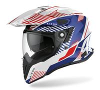 Airoh Commander Boost Casco Motocross, bianco-rosso-blu, taglia S per maschi