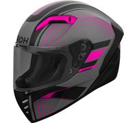 Airoh Connor Achieve, casco integrale M male Opaco Grigio/Nero/Fucsia Fluo