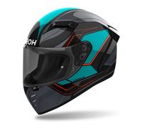 Airoh Connor ECE2206 Integrale da Moto Casco Dunk Nero Lucido Verde Blu