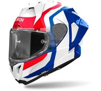 Airoh GP 800 Competition Carbon Casco, bianco-rosso-blu, taglia XL per maschi