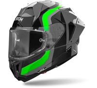 Airoh GP 800 Competition Carbon Casco, nero-grigio-verde, taglia XL per maschi