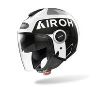 Airoh Helios Up Casco Jet, nero-bianco, taglia S per maschi